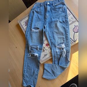 Shein High Waisted Distressed Mom Jeans
